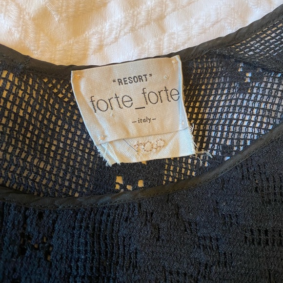 FORTE_FORTE Italian Cotton Lacey Top - Picture 2 of 5